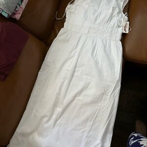 White Sleeveless Maxi Dress